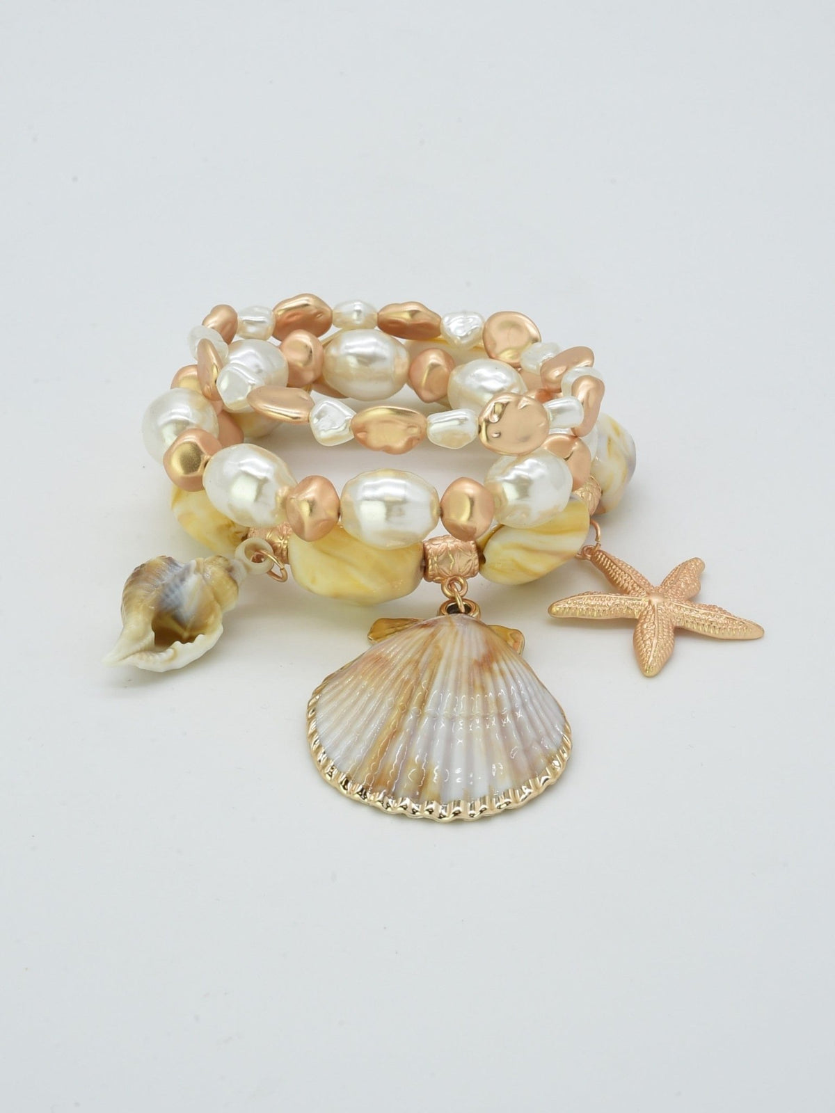CB2328 3 Piece Sea Life Stretch Bracelet Set - MiMi Wholesale
