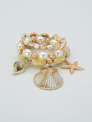 CB2328 3 Piece Sea Life Stretch Bracelet Set - MiMi Wholesale