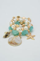 CB2328 3 Piece Sea Life Stretch Bracelet Set - MiMi Wholesale