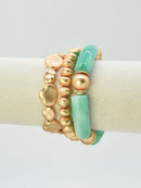 CB2331 Layna 3 Piece Stretch Bracelet - MiMi Wholesale