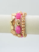 CB2332 Glory 3 Piece Stretch Bracelet Set - MiMi Wholesale