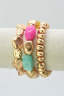 CB2332 Glory 3 Piece Stretch Bracelet Set - MiMi Wholesale