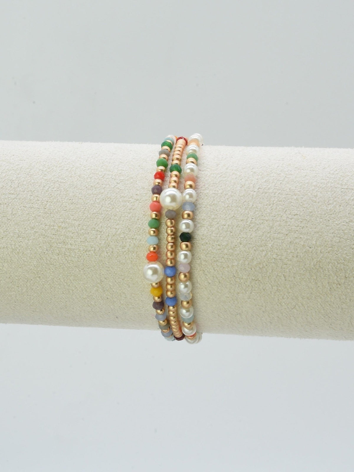 CB2334 Kai 3 Piece Beaded Stretch Bracelet Set - MiMi Wholesale