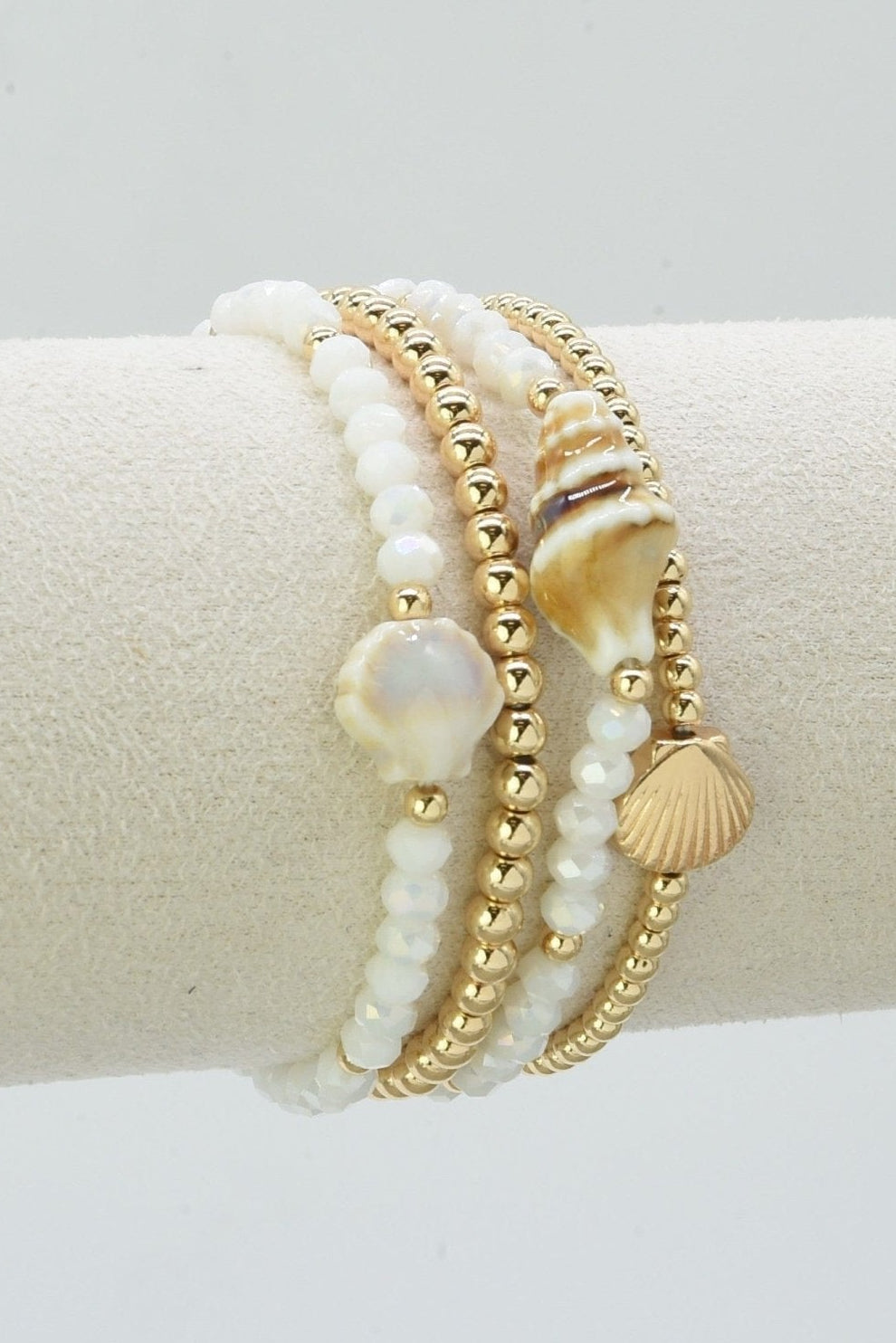 CB2336 4 Piece CCB Glass Ceramic Stretch Bracelet Set - MiMi Wholesale