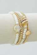 CB2336 4 Piece CCB Glass Ceramic Stretch Bracelet Set - MiMi Wholesale