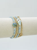 CB2336 4 Piece CCB Glass Ceramic Stretch Bracelet Set - MiMi Wholesale
