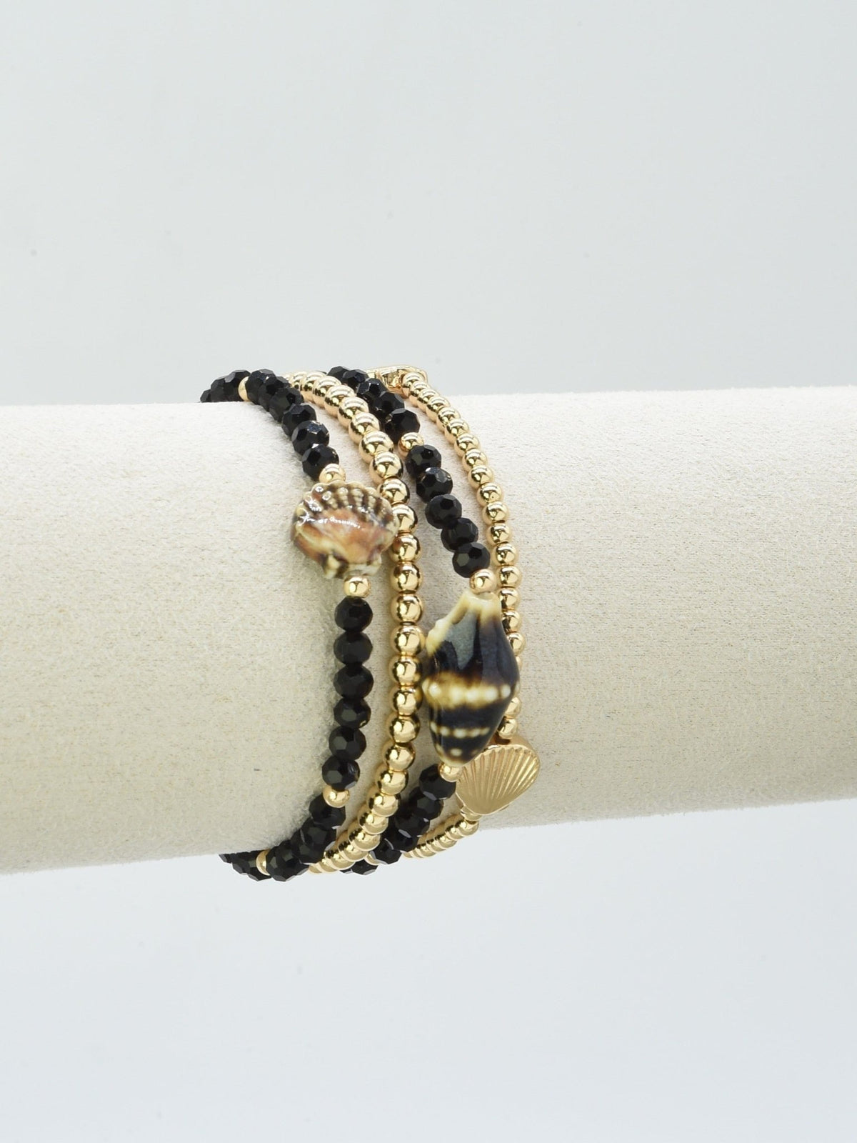 CB2336 4 Piece CCB Glass Ceramic Stretch Bracelet Set - MiMi Wholesale