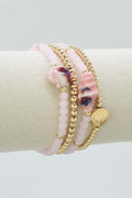 CB2336 4 Piece CCB Glass Ceramic Stretch Bracelet Set - MiMi Wholesale