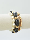 CB2341 4 Piece Acrylic, CCB, Pearl Bracelet Set - MiMi Wholesale