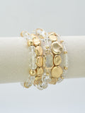 CB2343 5 Piece Glass CCB Arcylic Stretch Bracelet Set - MiMi Wholesale