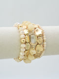 CB2343 5 Piece Glass CCB Arcylic Stretch Bracelet Set - MiMi Wholesale