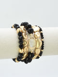 CB2343 5 Piece Glass CCB Arcylic Stretch Bracelet Set - MiMi Wholesale