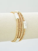 CB2348 4 Piece CCB Semi Precious Accent Bracelet Set - MiMi Wholesale