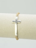 CB2350 Cross CCB Stretch Bracelet - MiMi Wholesale