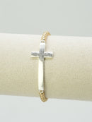 CB2350 Cross CCB Stretch Bracelet - MiMi Wholesale