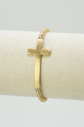 CB2350 Cross CCB Stretch Bracelet - MiMi Wholesale