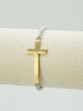 CB2350 Cross CCB Stretch Bracelet - MiMi Wholesale