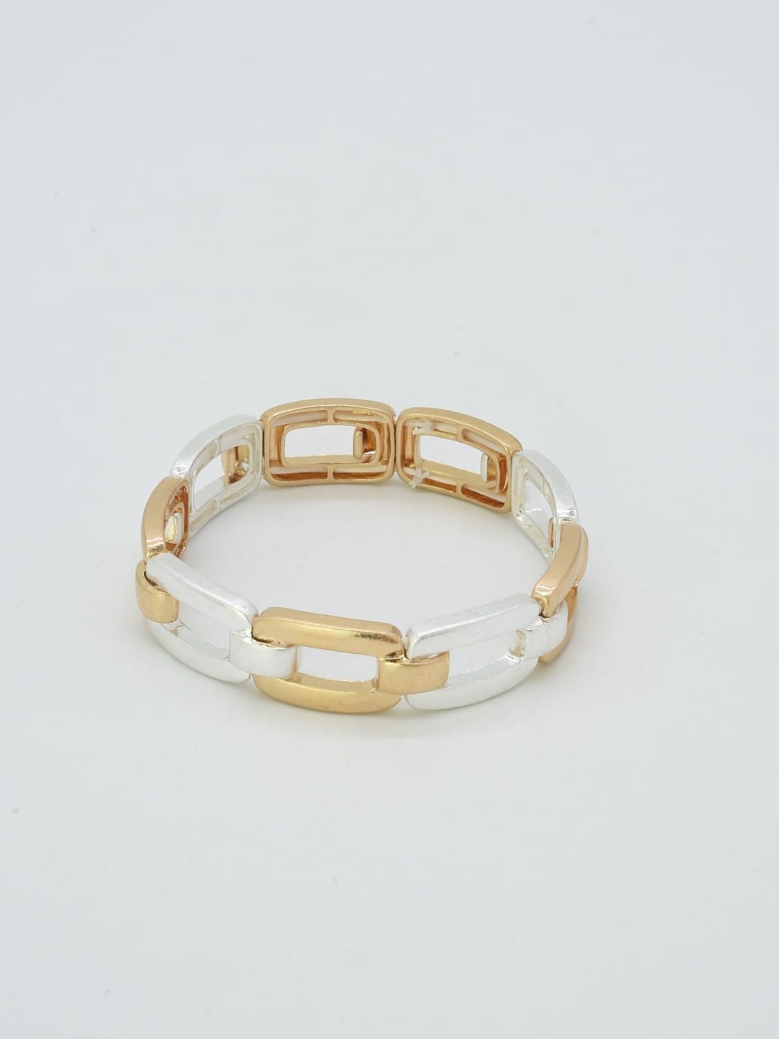 CB2351 Metal Link Stretch Bracelet - MiMi Wholesale