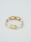 CB2351 Metal Link Stretch Bracelet - MiMi Wholesale
