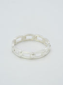 CB2351 Metal Link Stretch Bracelet - MiMi Wholesale