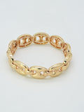 CB2352 Metal Link Stretch Bracelet - MiMi Wholesale