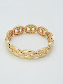 CB2352 Metal Link Stretch Bracelet - MiMi Wholesale