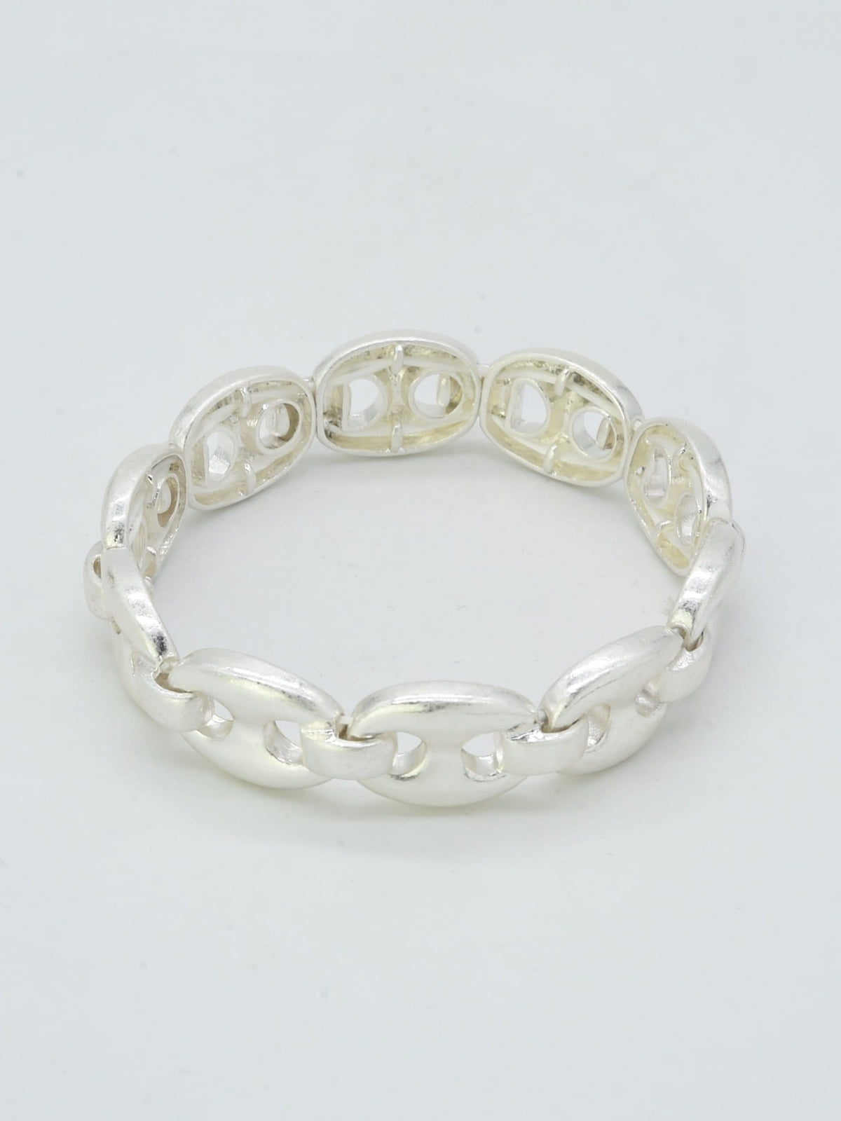 CB2352 Metal Link Stretch Bracelet - MiMi Wholesale
