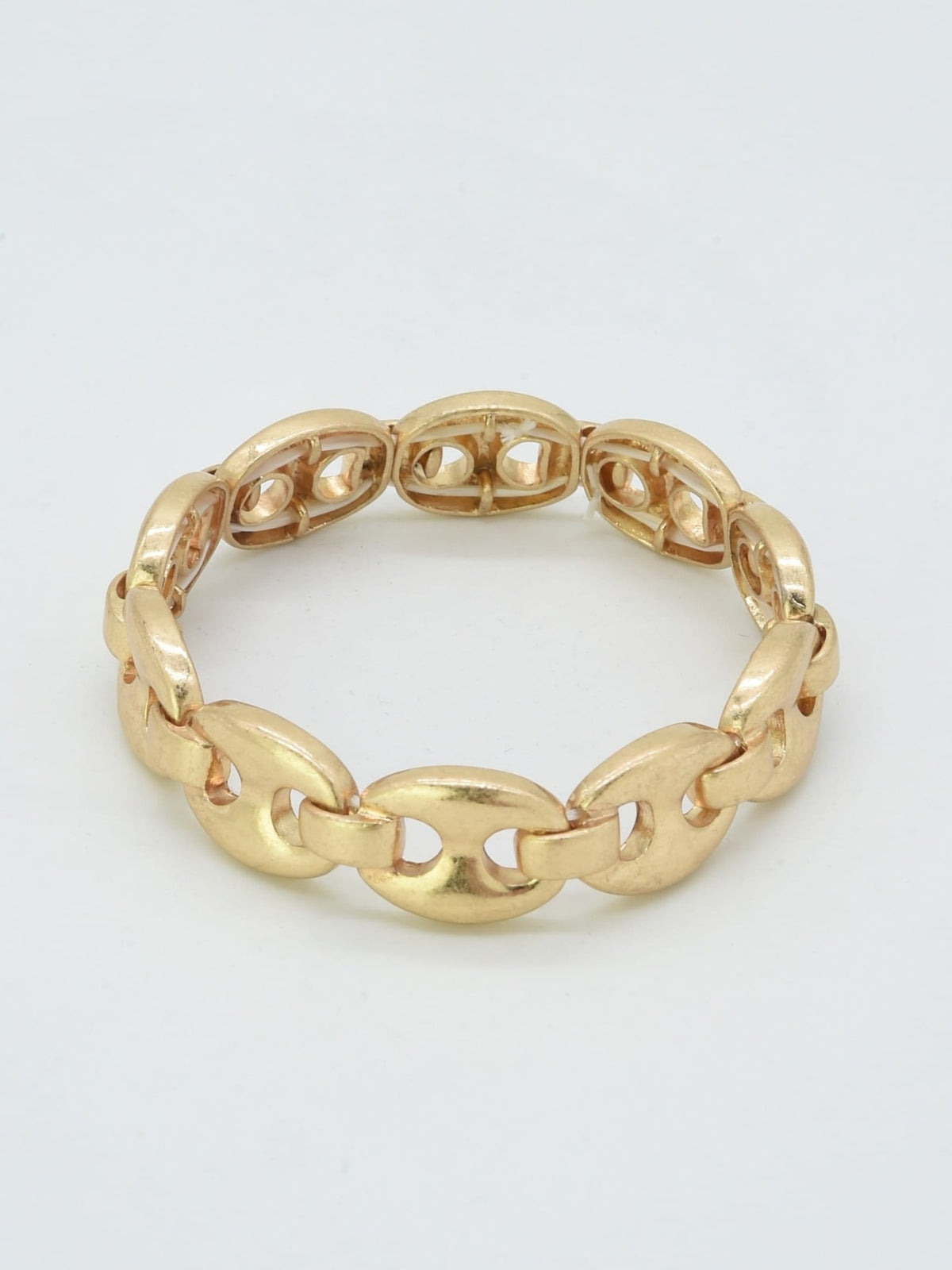 CB2352 Metal Link Stretch Bracelet - MiMi Wholesale