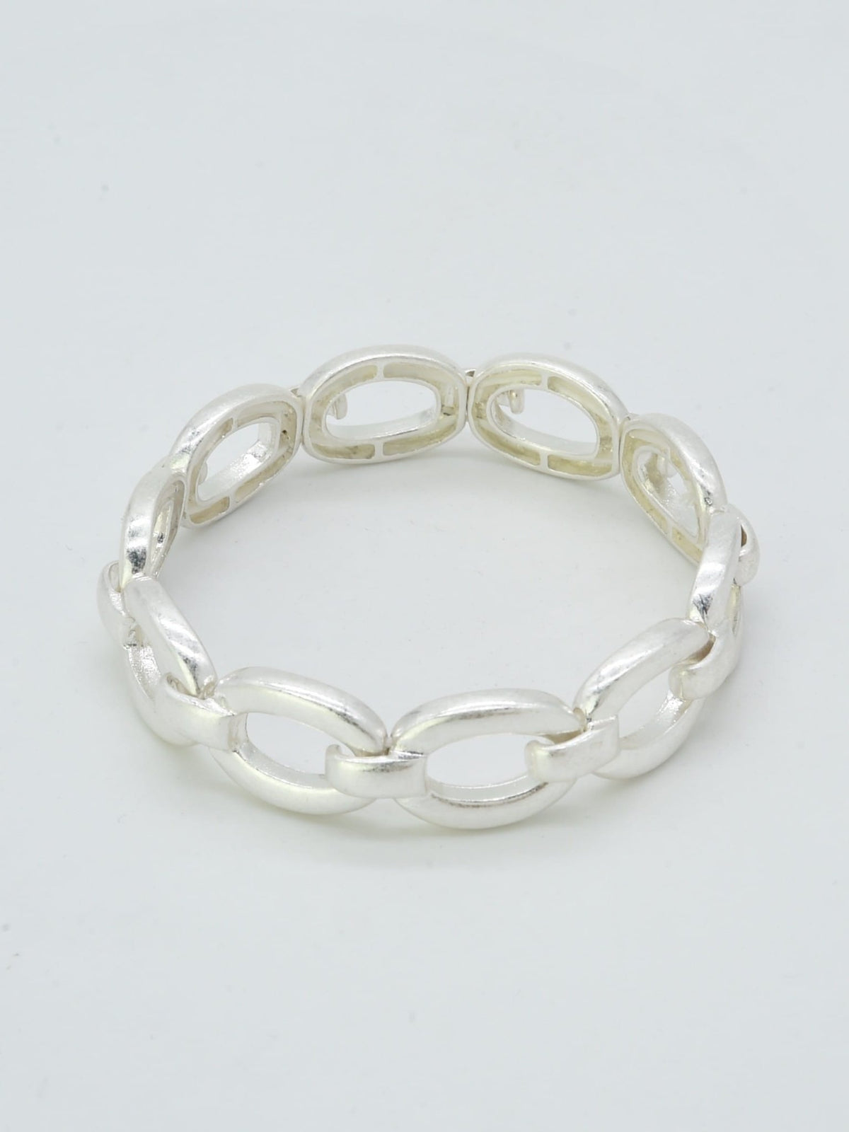 CB2353 Metal Link Stretch Bracelet - MiMi Wholesale