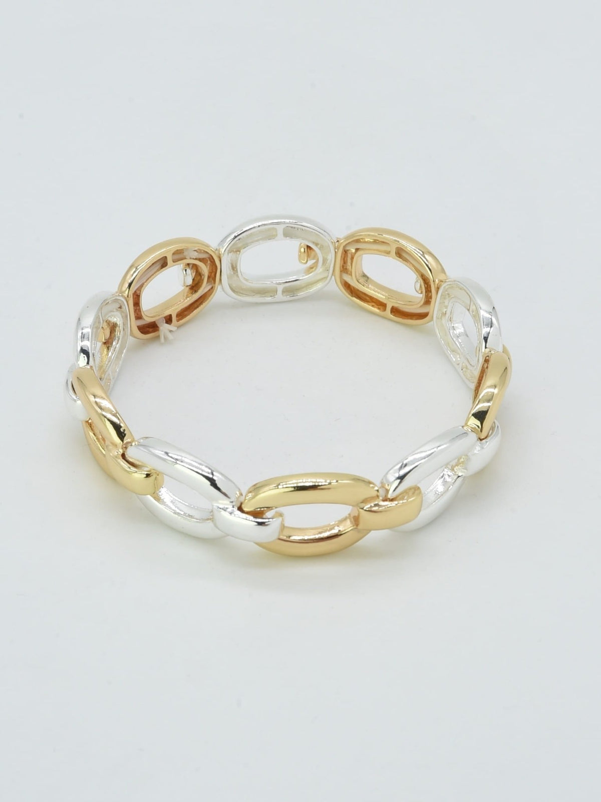 CB2353 Metal Link Stretch Bracelet - MiMi Wholesale
