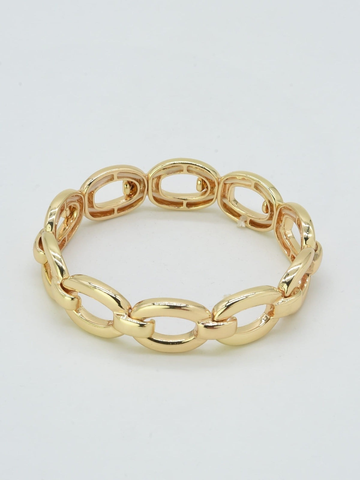 CB2353 Metal Link Stretch Bracelet - MiMi Wholesale