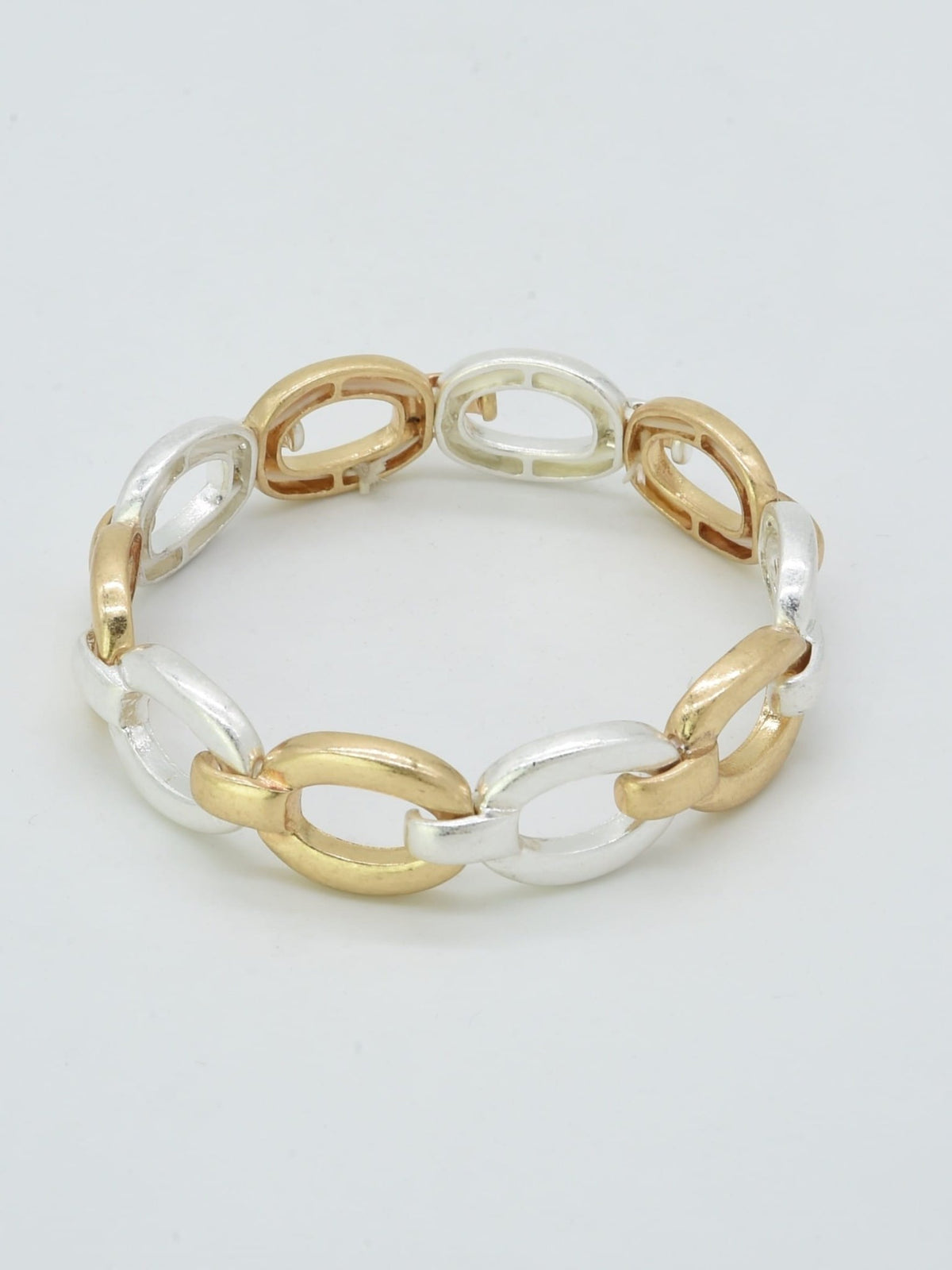 CB2353 Metal Link Stretch Bracelet - MiMi Wholesale