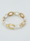 CB2353 Metal Link Stretch Bracelet - MiMi Wholesale