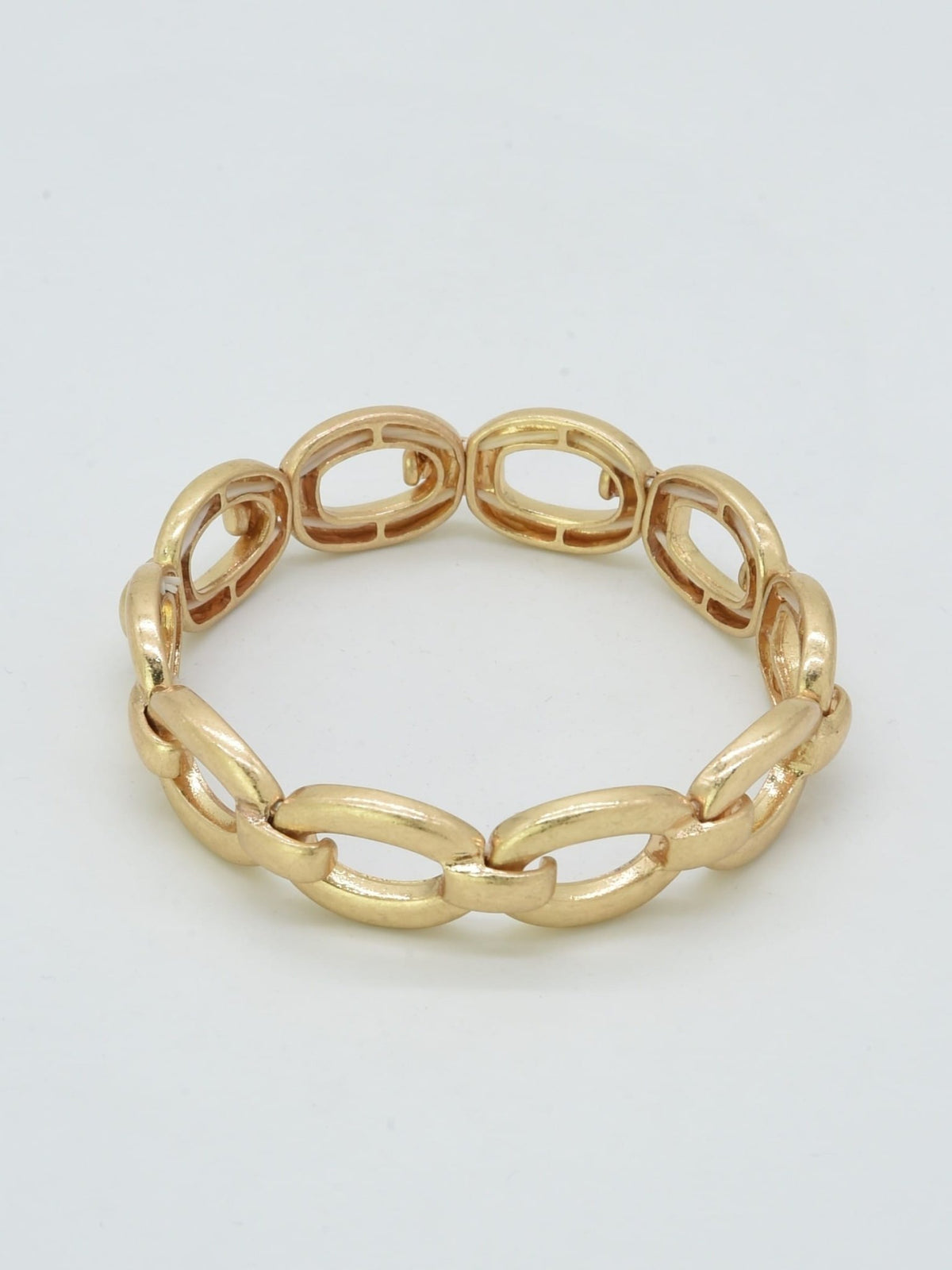 CB2353 Metal Link Stretch Bracelet - MiMi Wholesale