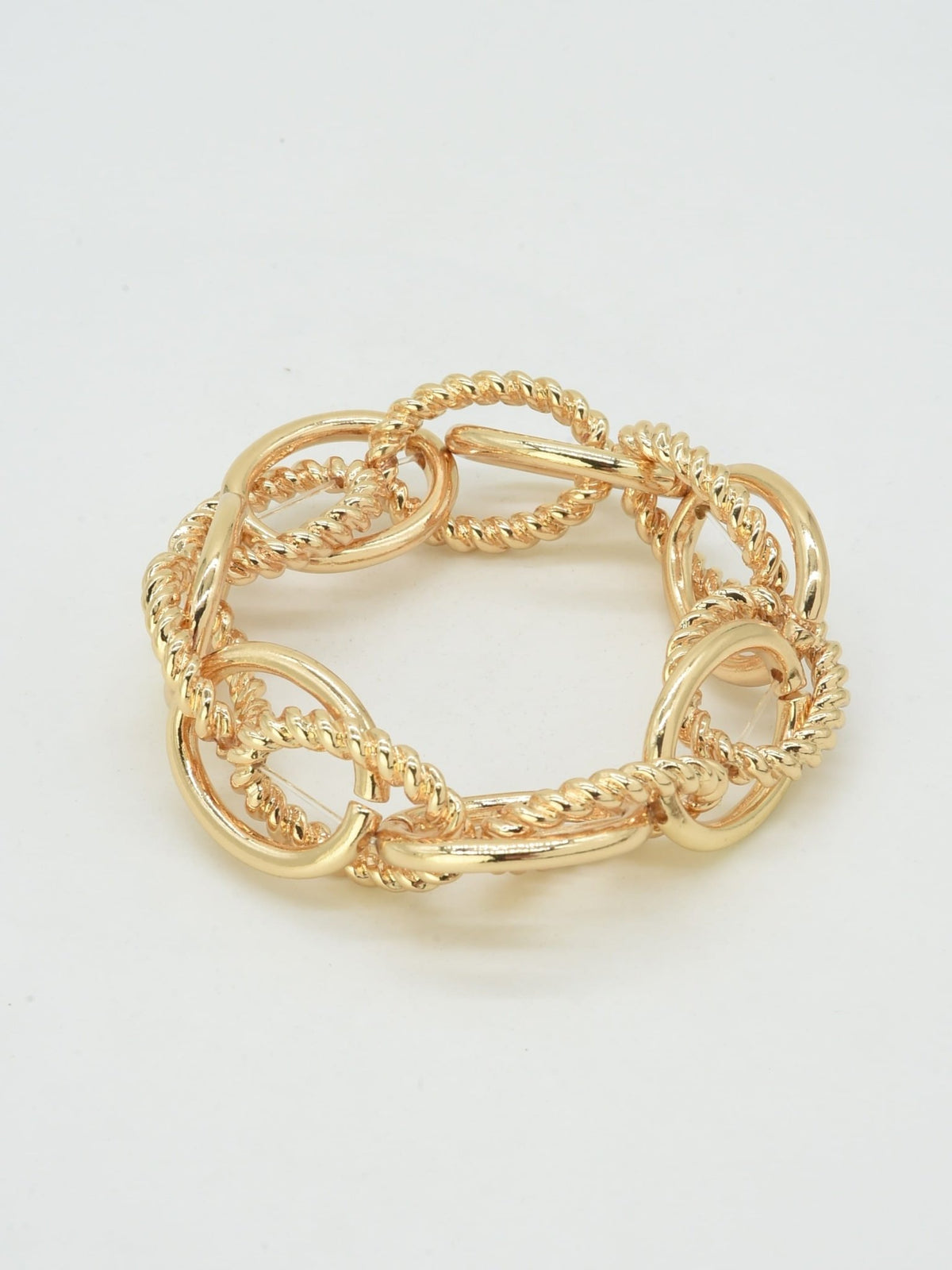 CB2359 Tether Chain Link Stretch Bracelet - MiMi Wholesale