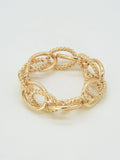 CB2359 Tether Chain Link Stretch Bracelet - MiMi Wholesale