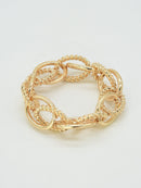 CB2359 Tether Chain Link Stretch Bracelet - MiMi Wholesale