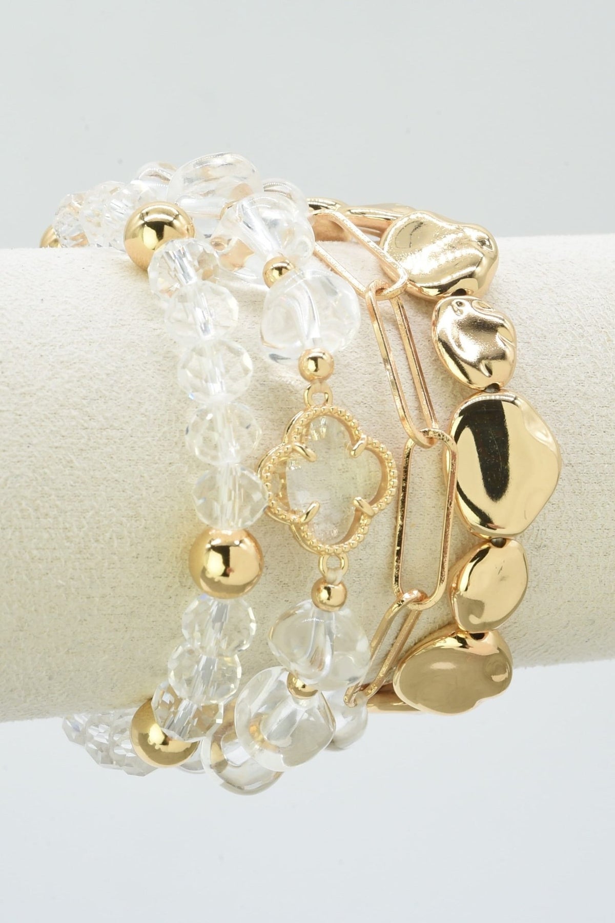 CB2367 4 PCS CCB, and Glass Bracelet - MiMi Wholesale