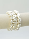 CB2369 4 Piece Organic Shape CCB Stretch Bracelet Set - MiMi Wholesale