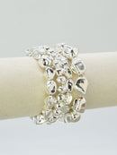 CB2369 4 Piece Organic Shape CCB Stretch Bracelet Set - MiMi Wholesale