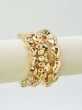 CB2369 4 Piece Organic Shape CCB Stretch Bracelet Set - MiMi Wholesale