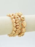 CB2369 4 Piece Organic Shape CCB Stretch Bracelet Set - MiMi Wholesale