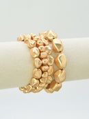 CB2369 4 Piece Organic Shape CCB Stretch Bracelet Set - MiMi Wholesale