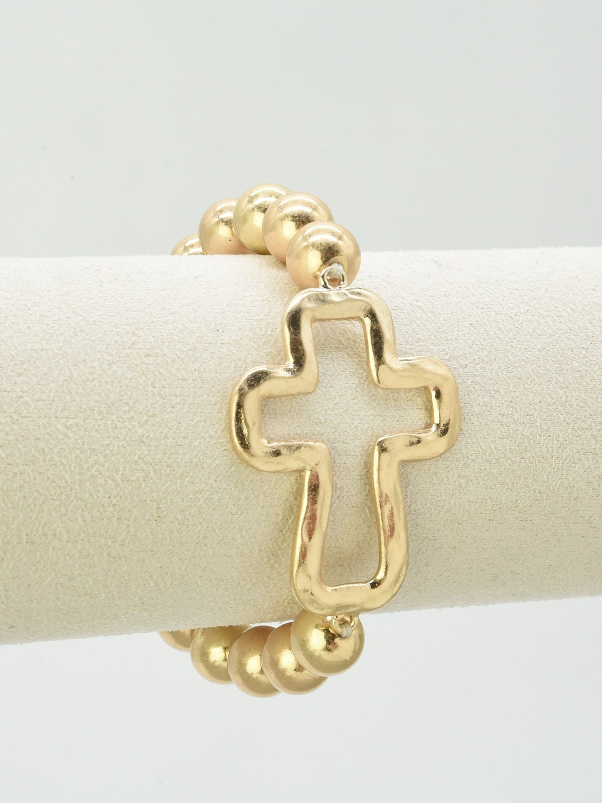 CB2373 Cross Stretch Bracelet - MiMi Wholesale