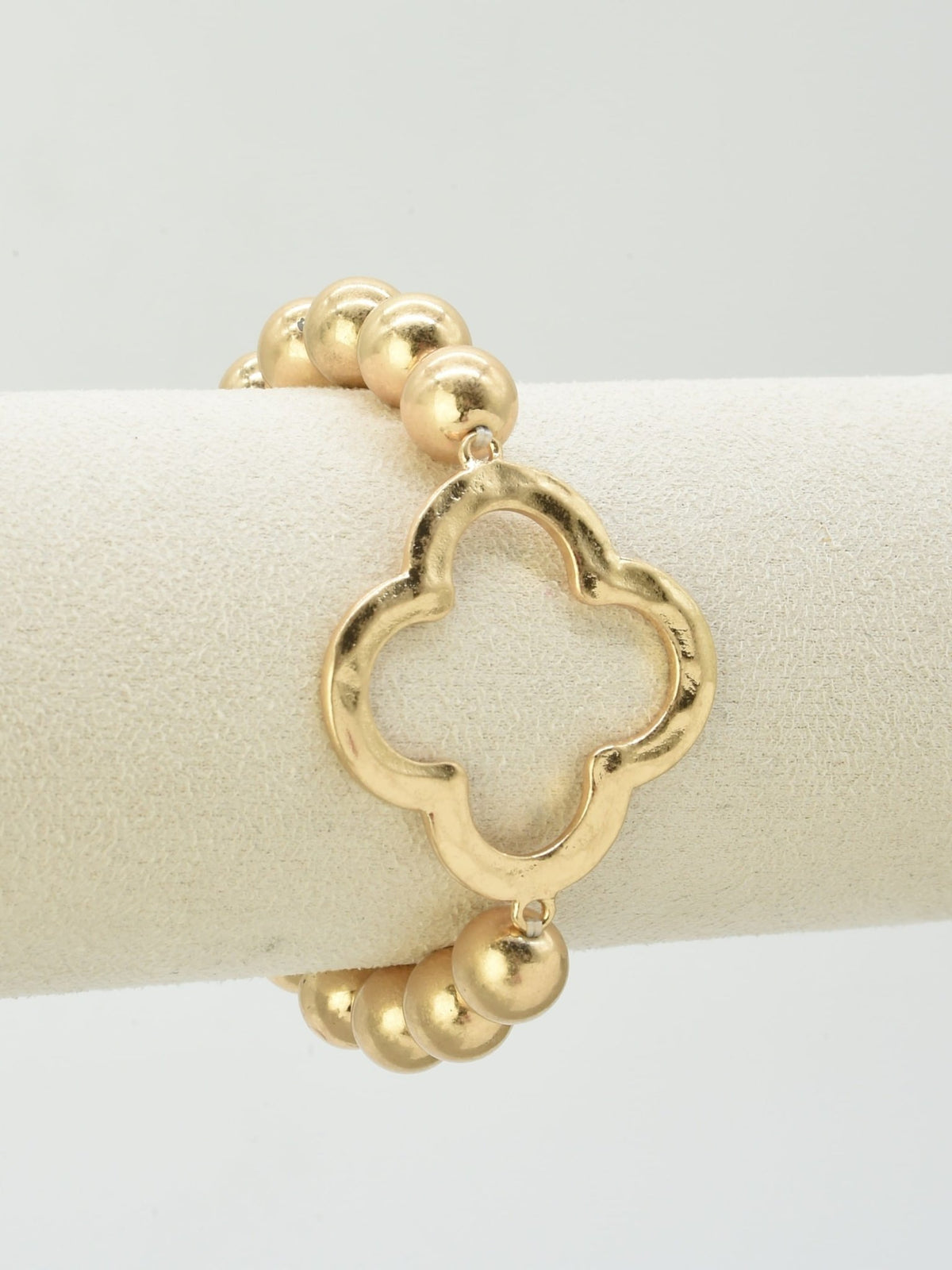 CB2375 Quatrefoil Stretch Bracelet - MiMi Wholesale