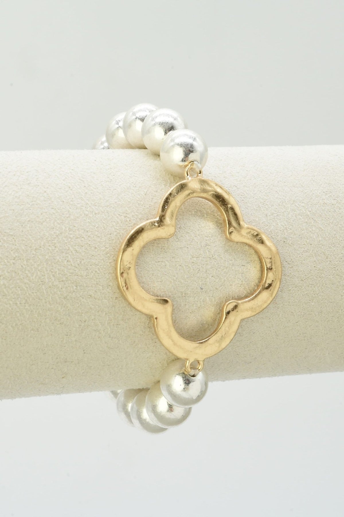 CB2375 Quatrefoil Stretch Bracelet - MiMi Wholesale