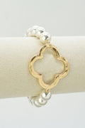 CB2375 Quatrefoil Stretch Bracelet - MiMi Wholesale