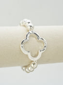 CB2375 Quatrefoil Stretch Bracelet - MiMi Wholesale