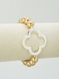 CB2375 Quatrefoil Stretch Bracelet - MiMi Wholesale