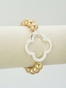 CB2375 Quatrefoil Stretch Bracelet - MiMi Wholesale